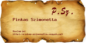 Pinkas Szimonetta névjegykártya