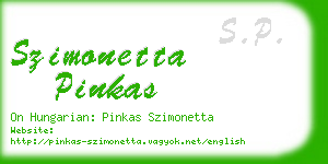 szimonetta pinkas business card
